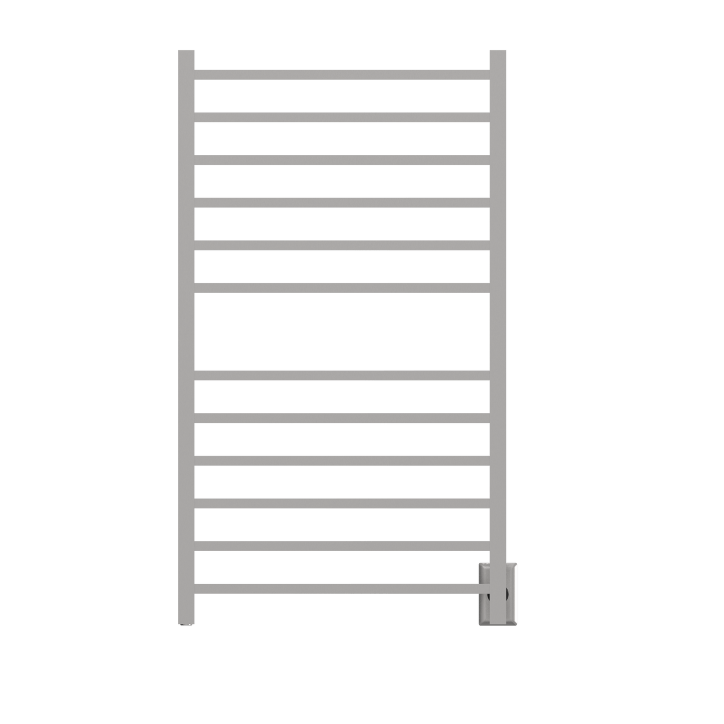 Amba RSWHL-B Amba Radiant Large Square Hardwired + Plug-in Combo 12 Bar Towel Warmer in Brushed - RSWHL-B