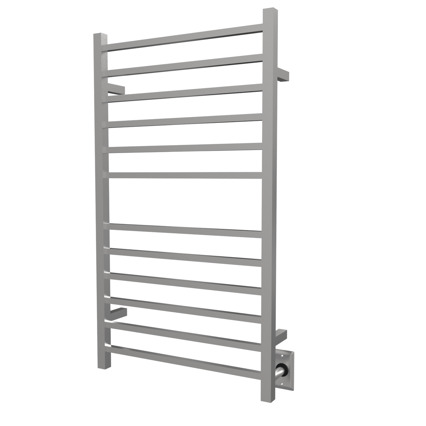 Amba RSWHL-B Amba Radiant Large Square Hardwired + Plug-in Combo 12 Bar Towel Warmer in Brushed - RSWHL-B