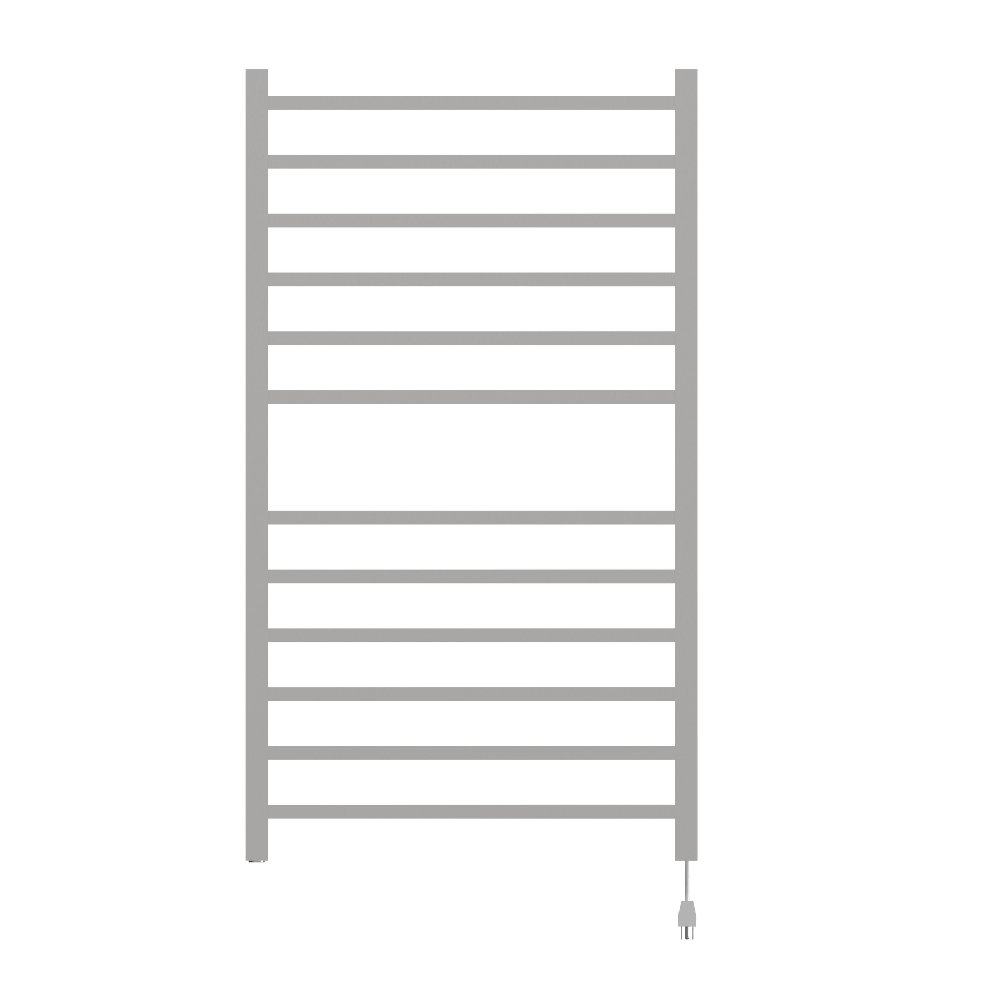 Amba RSWHL-B Amba Radiant Large Square Hardwired + Plug-in Combo 12 Bar Towel Warmer in Brushed - RSWHL-B