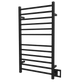 Amba RSWHL-MB Amba Radiant Large Square Hardwired + Plug-in Combo 12 Bar Towel Warmer in Matte Black - RSWHL-MB