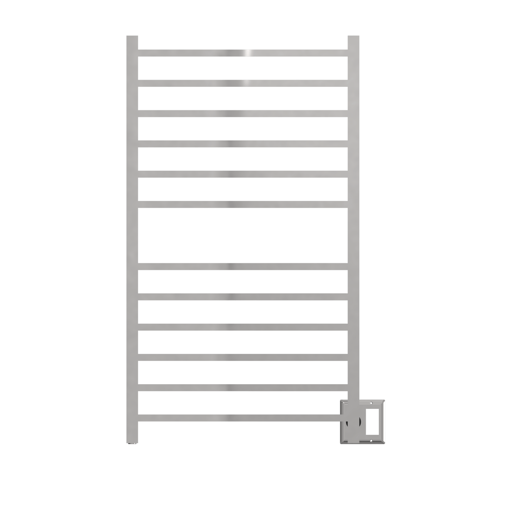 Amba RSWHL-P Amba Radiant Large Square Hardwired + Plug-in Combo 12 Bar Towel Warmer in Polished - RSWHL-P