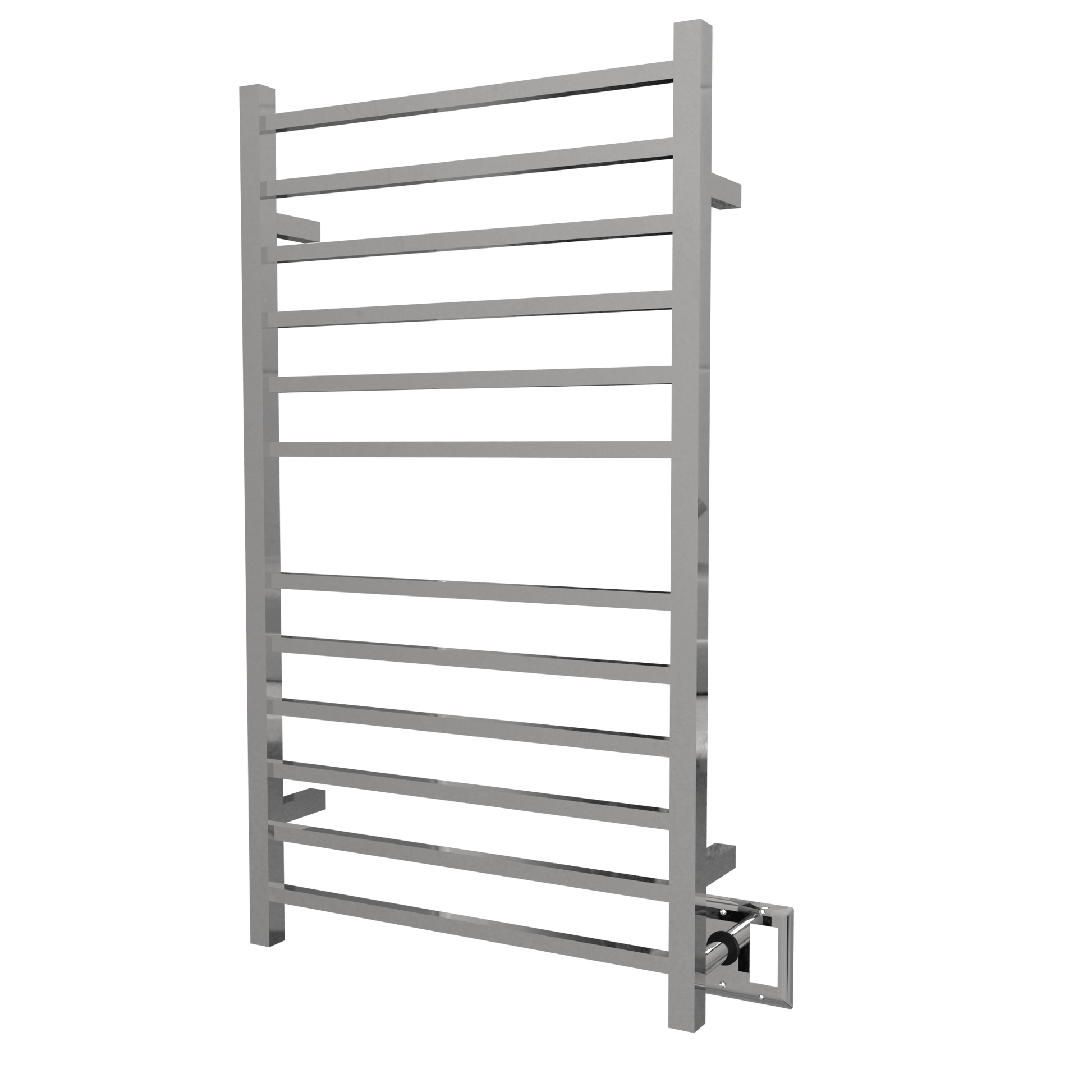 Amba RSWHL-P Amba Radiant Large Square Hardwired + Plug-in Combo 12 Bar Towel Warmer in Polished - RSWHL-P