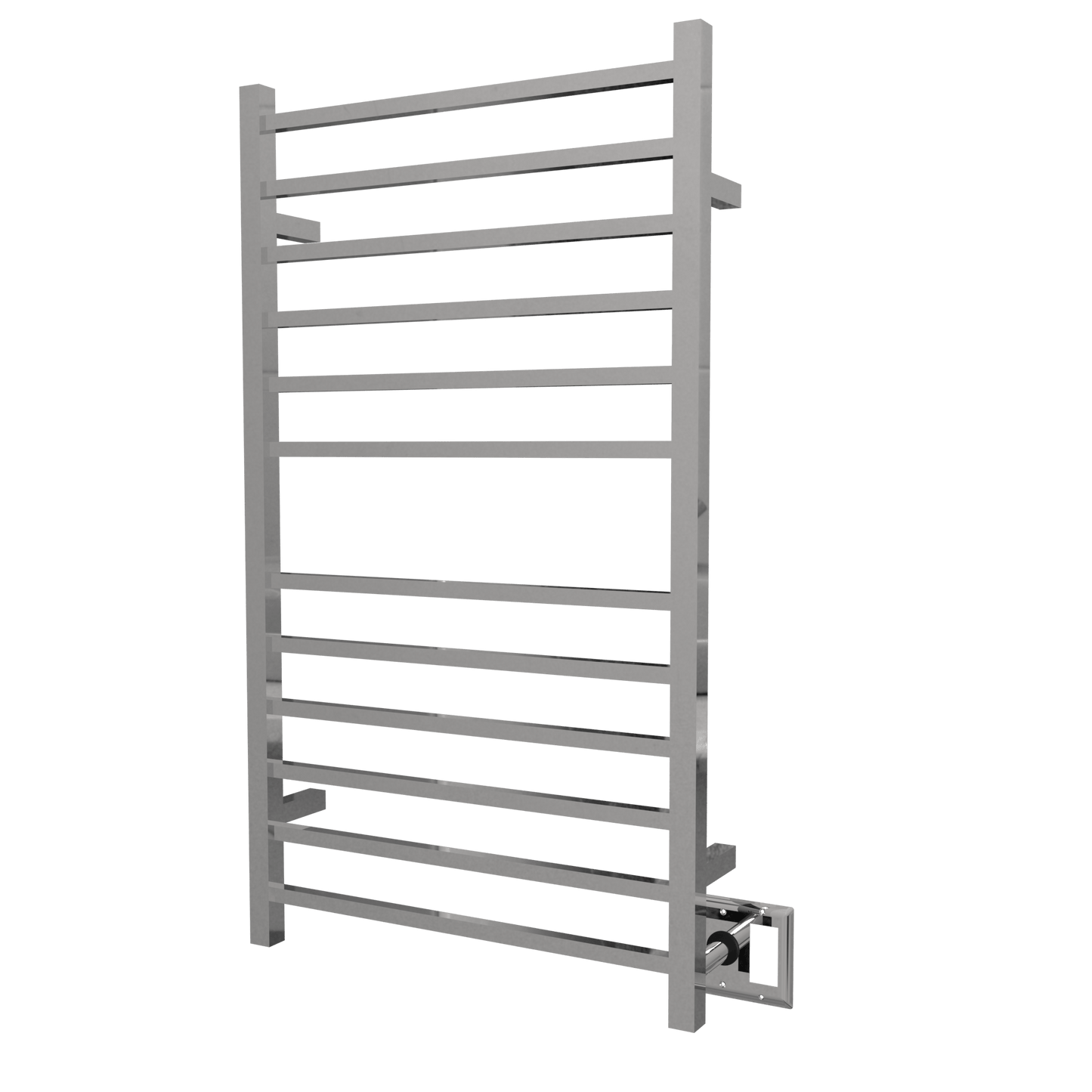 Amba RSWHL-P Amba Radiant Large Square Hardwired + Plug-in Combo 12 Bar Towel Warmer in Polished - RSWHL-P