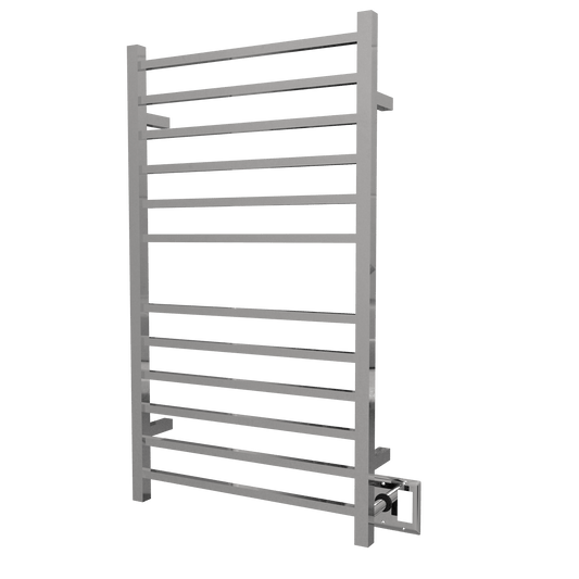 Amba RSWHL-P Amba Radiant Large Square Hardwired + Plug-in Combo 12 Bar Towel Warmer in Polished - RSWHL-P