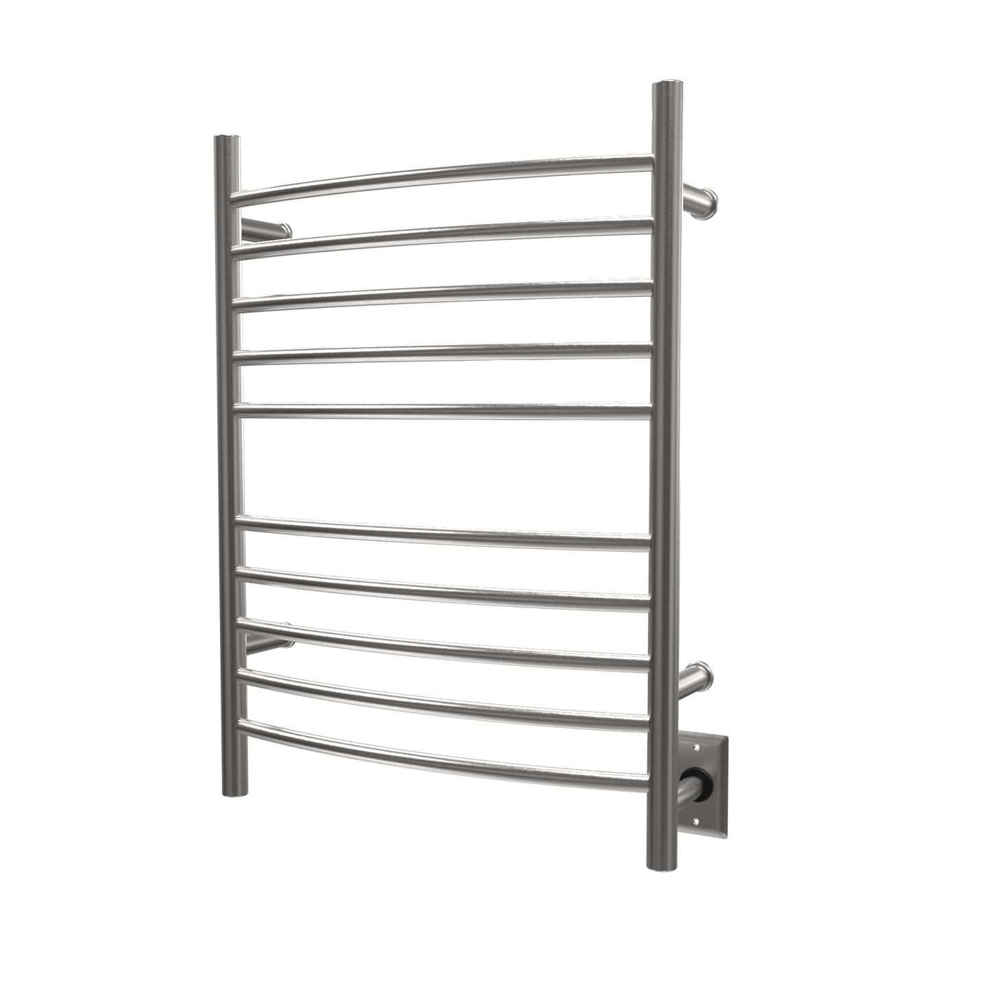 Amba RWH-CB Amba Radiant Hardwired + Plug-in Combo Curved 10 Bar Towel Warmer in Brushed - RWH-CB