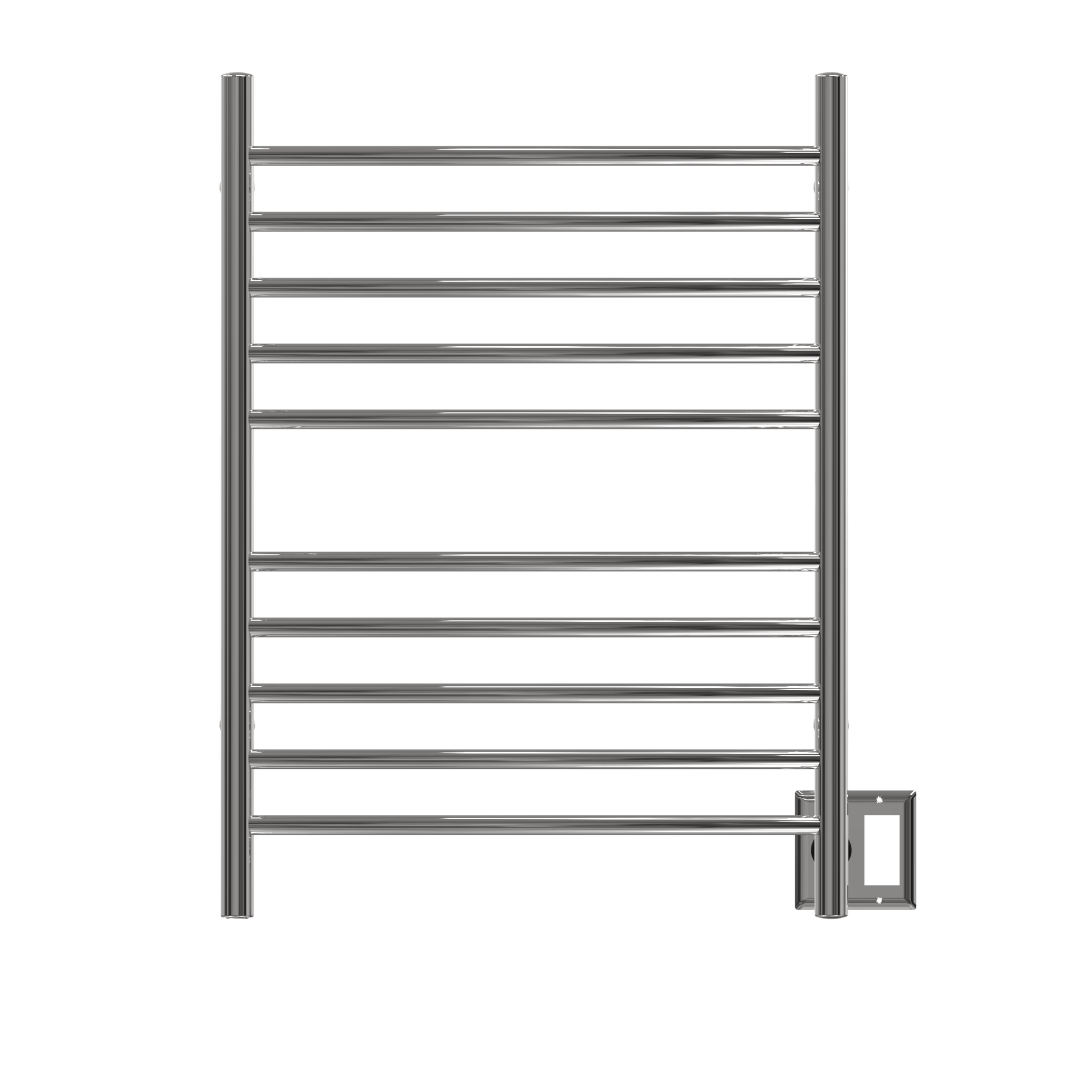 Amba RWH-CP Amba Radiant Hardwired + Plug-in Combo Curved 10 Bar Towel Warmer in Polished - RWH-CP