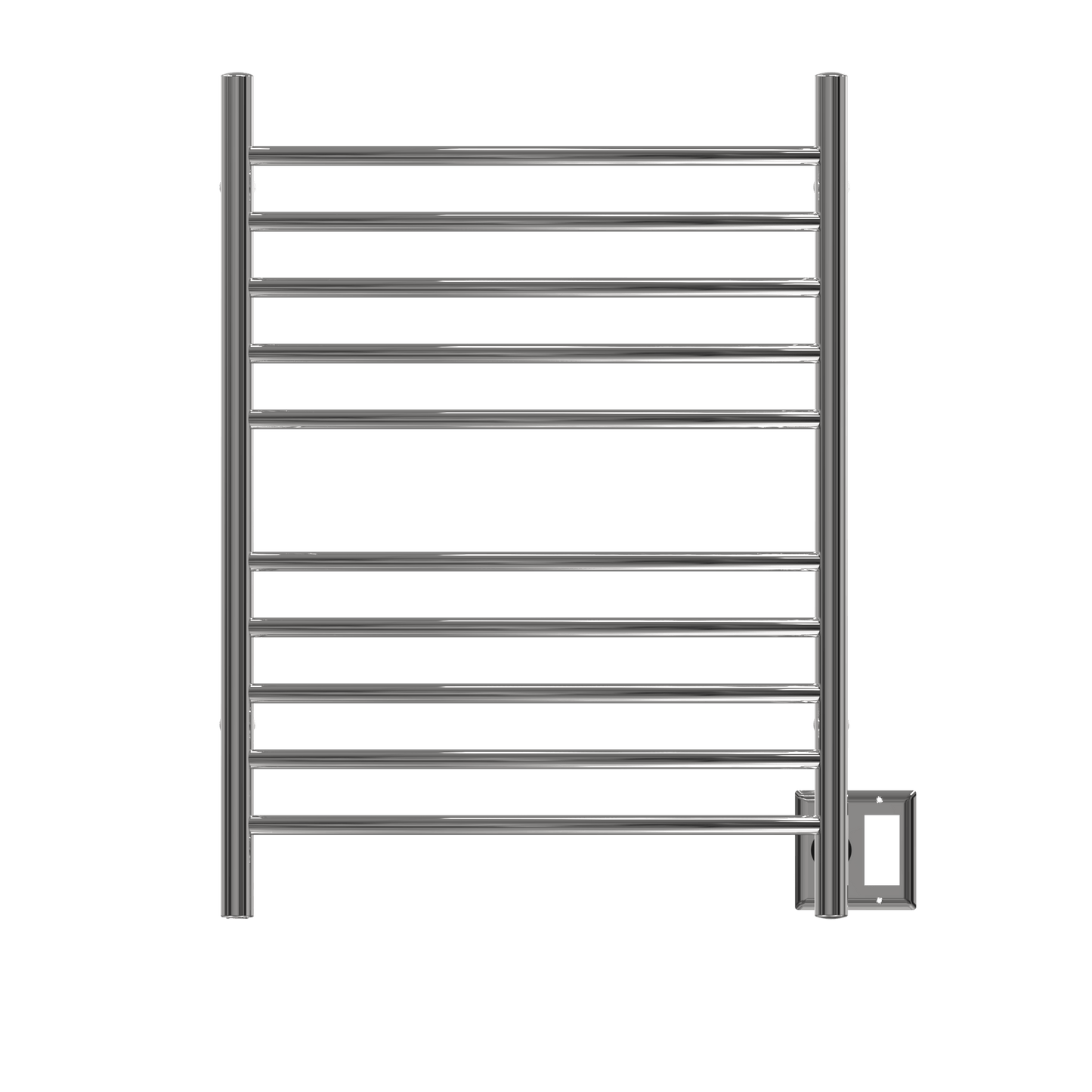 Amba RWH-CP Amba Radiant Hardwired + Plug-in Combo Curved 10 Bar Towel Warmer in Polished - RWH-CP