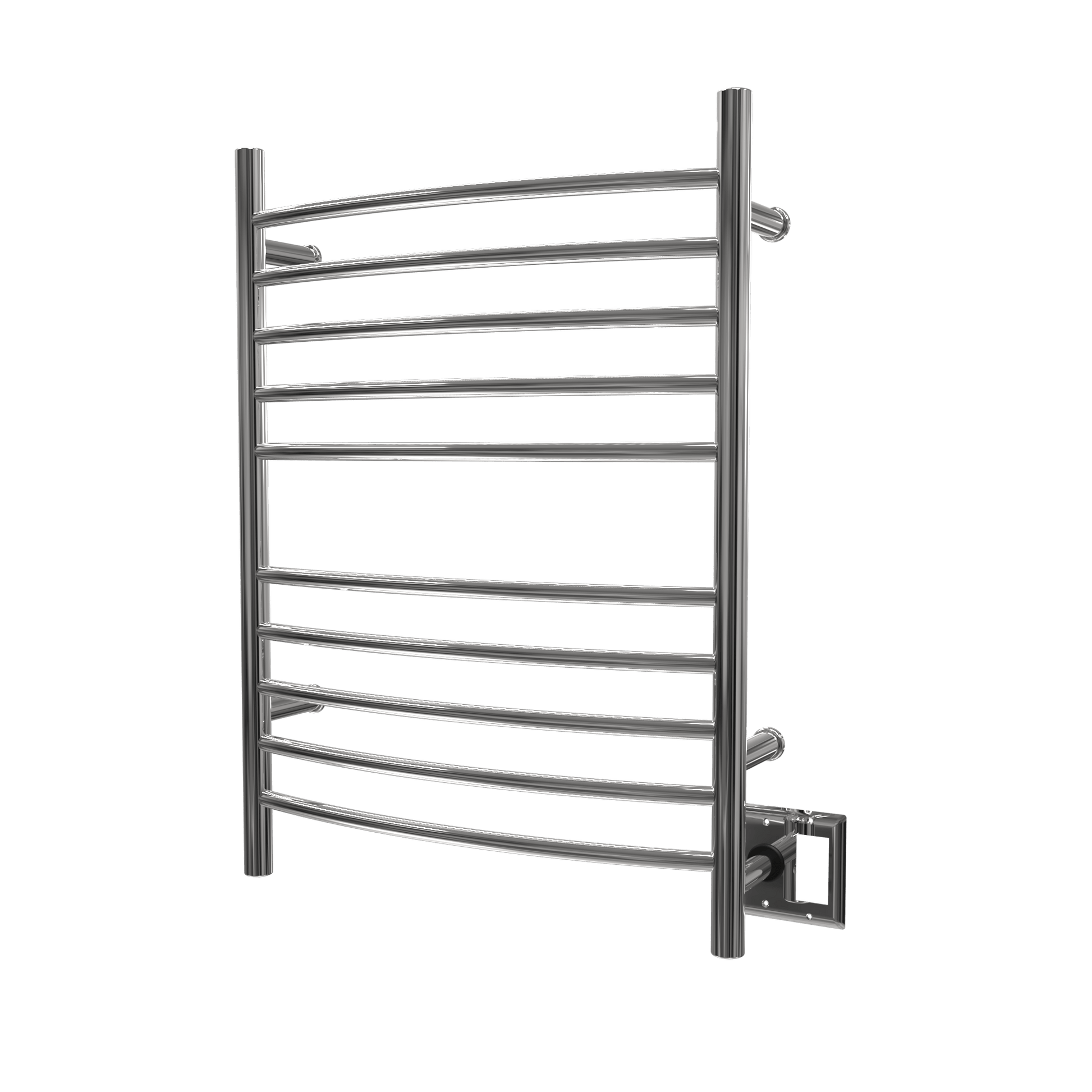 Amba RWH-CP Amba Radiant Hardwired + Plug-in Combo Curved 10 Bar Towel Warmer in Polished - RWH-CP