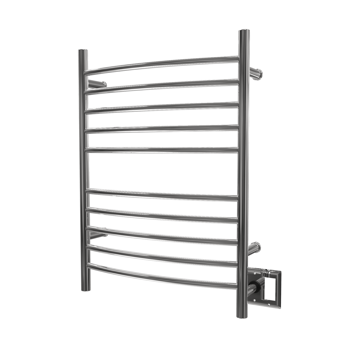 Amba RWH-CP Amba Radiant Hardwired + Plug-in Combo Curved 10 Bar Towel Warmer in Polished - RWH-CP