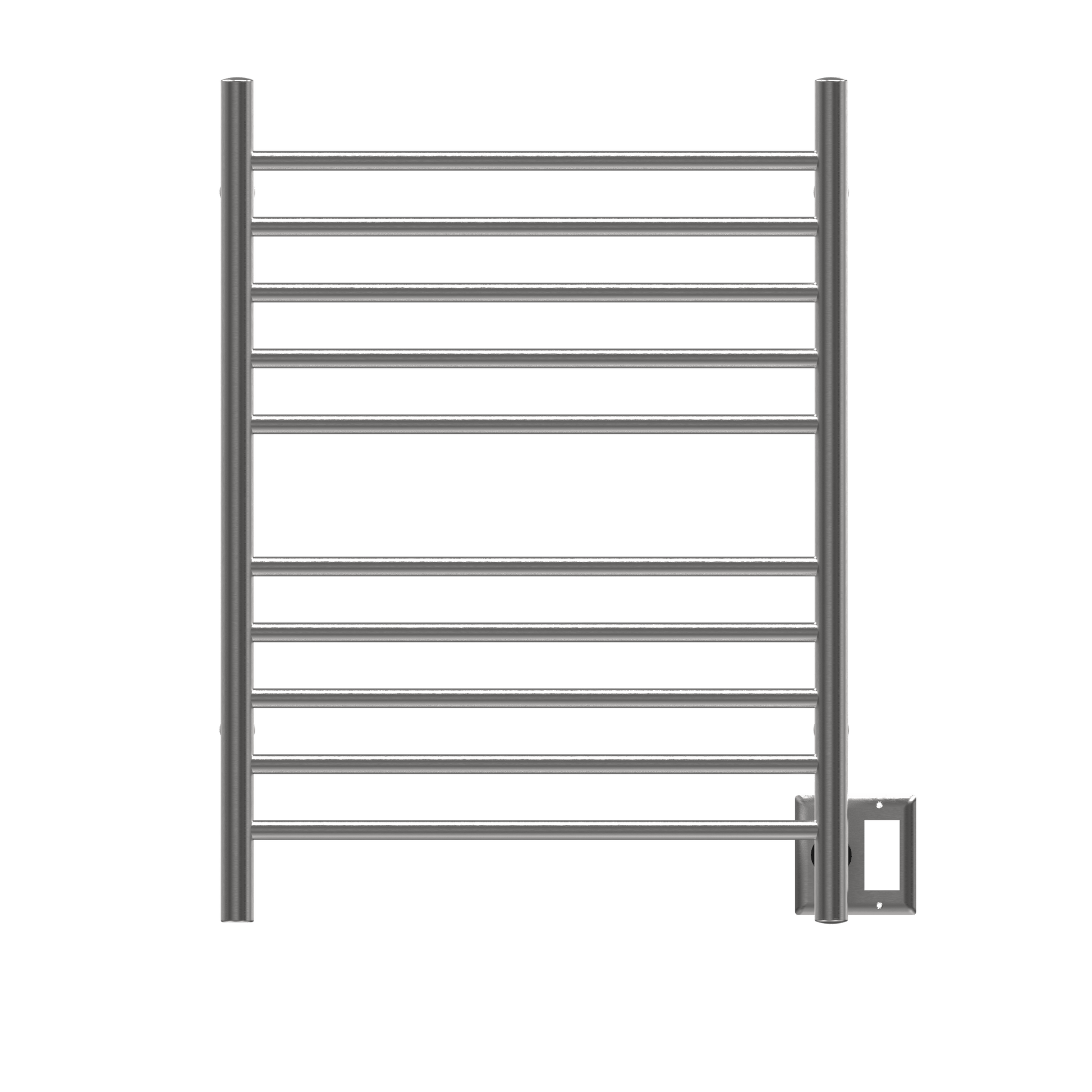 Amba RWH-SB Amba Radiant Hardwired + Plug-in Combo Straight 10 Bar Towel Warmer in Brushed - RWH-SB