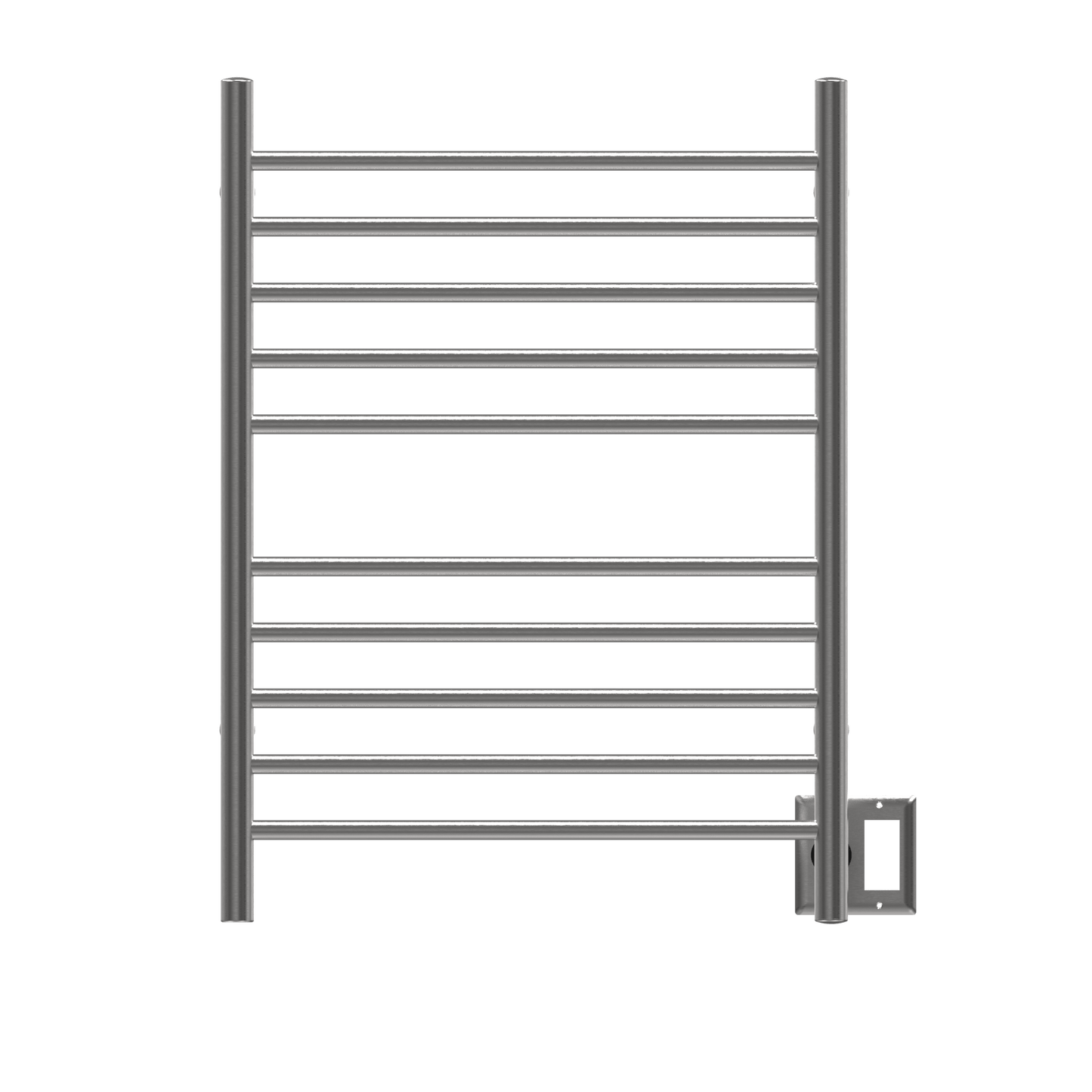 Amba RWH-SB Amba Radiant Hardwired + Plug-in Combo Straight 10 Bar Towel Warmer in Brushed - RWH-SB