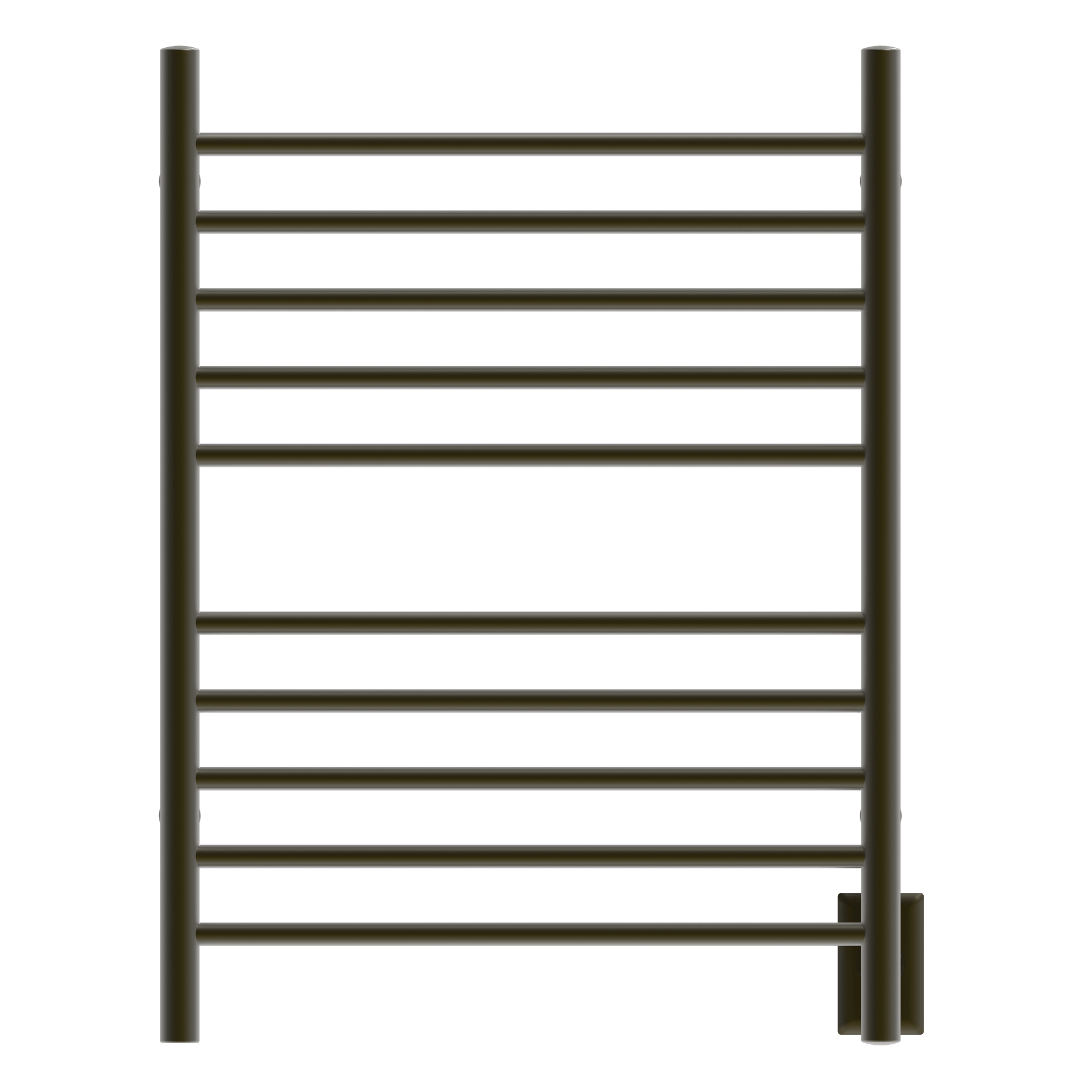 Amba RWH-SBB Amba Radiant Hardwired + Plug-in Combo Straight 10 Bar Towel Warmer in Brushed Bronze - RWH-SBB