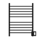 Amba RWH-SMB Amba Radiant Hardwired + Plug-in Combo Straight 10 Bar Towel Warmer in Matte Black - RWH-SMB