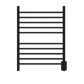 Amba RWH-SMB Amba Radiant Hardwired + Plug-in Combo Straight 10 Bar Towel Warmer in Matte Black - RWH-SMB