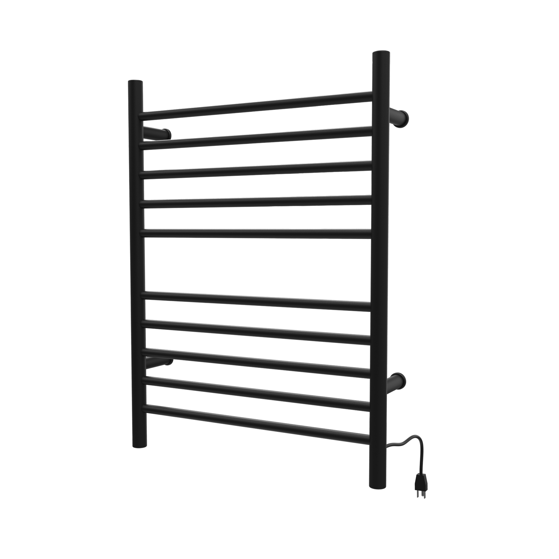 Amba RWH-SMB Amba Radiant Hardwired + Plug-in Combo Straight 10 Bar Towel Warmer in Matte Black - RWH-SMB