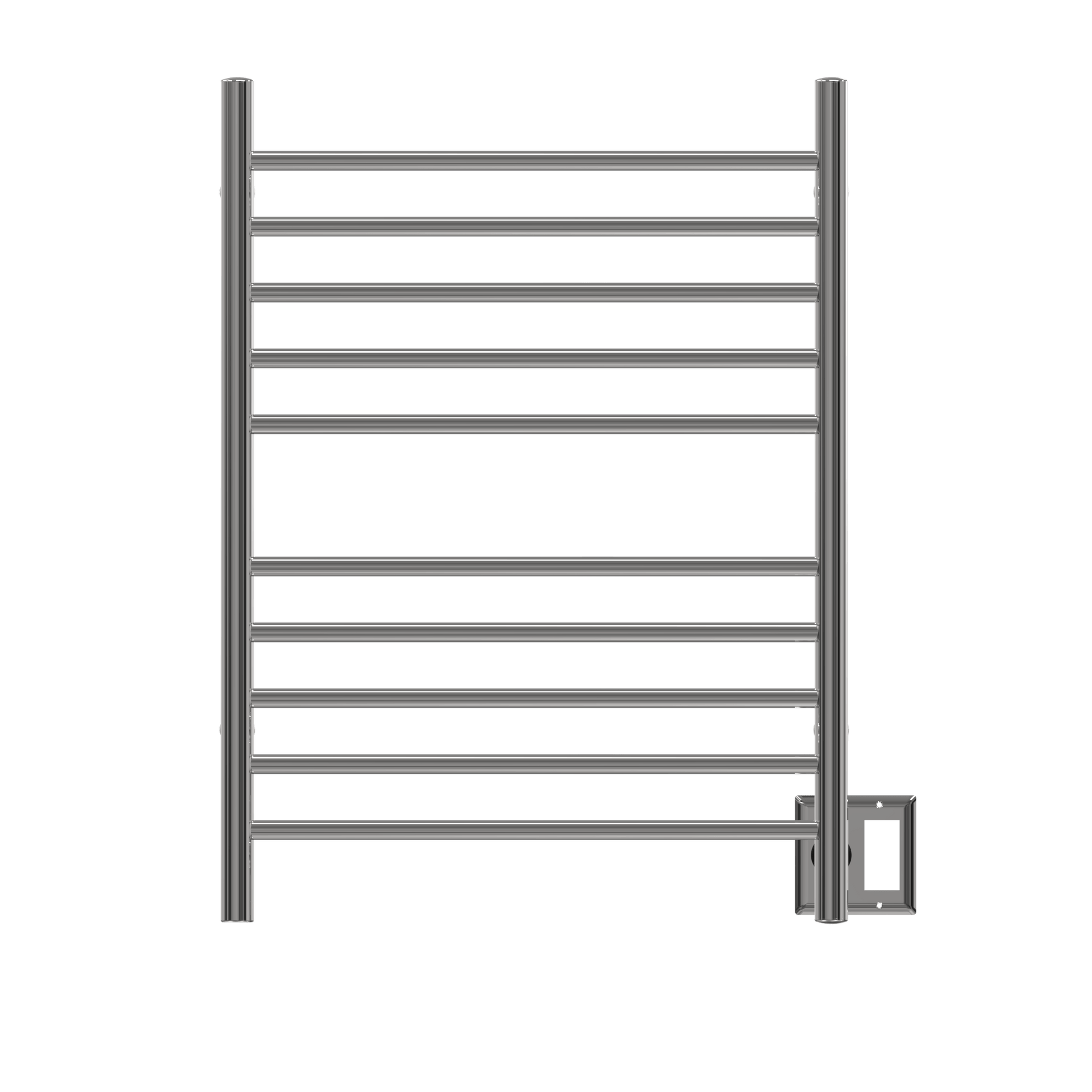 Amba RWH-SP Amba Radiant Hardwired + Plug-in Combo Straight 10 Bar Towel Warmer in Polished - RWH-SP