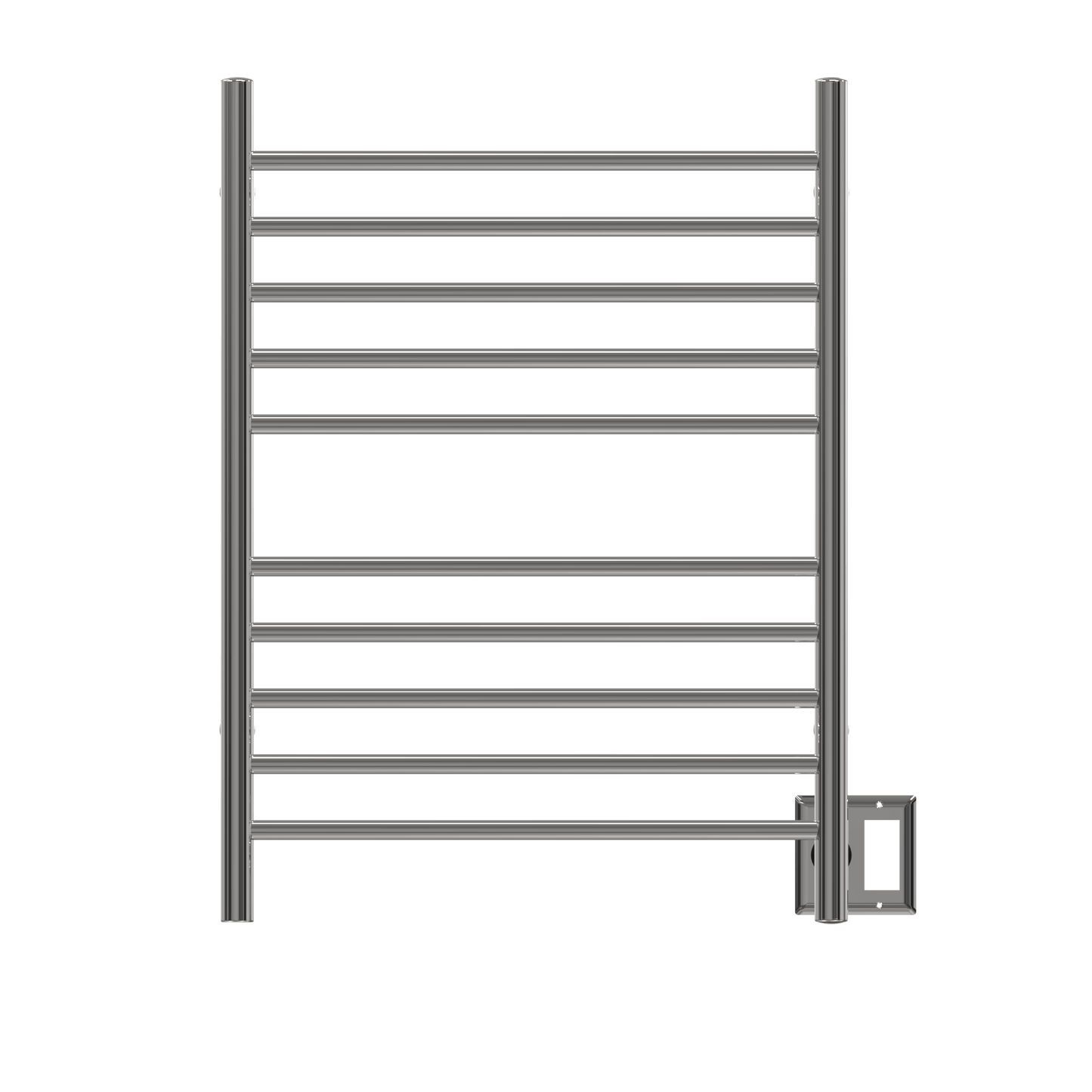 Amba RWH-SP Amba Radiant Hardwired + Plug-in Combo Straight 10 Bar Towel Warmer in Polished - RWH-SP