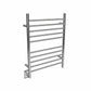 Amba RWH-SP-LEFT Amba Radiant Hardwired + Plug-in Combo (Left Side) Straight 10 Bar Towel Warmer in Polished - RWH-SP-LEFT