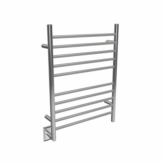 Amba RWH-SP-LEFT Amba Radiant Hardwired + Plug-in Combo (Left Side) Straight 10 Bar Towel Warmer in Polished - RWH-SP-LEFT