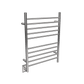 Amba RWH-SP-LEFT Amba Radiant Hardwired + Plug-in Combo (Left Side) Straight 10 Bar Towel Warmer in Polished - RWH-SP-LEFT