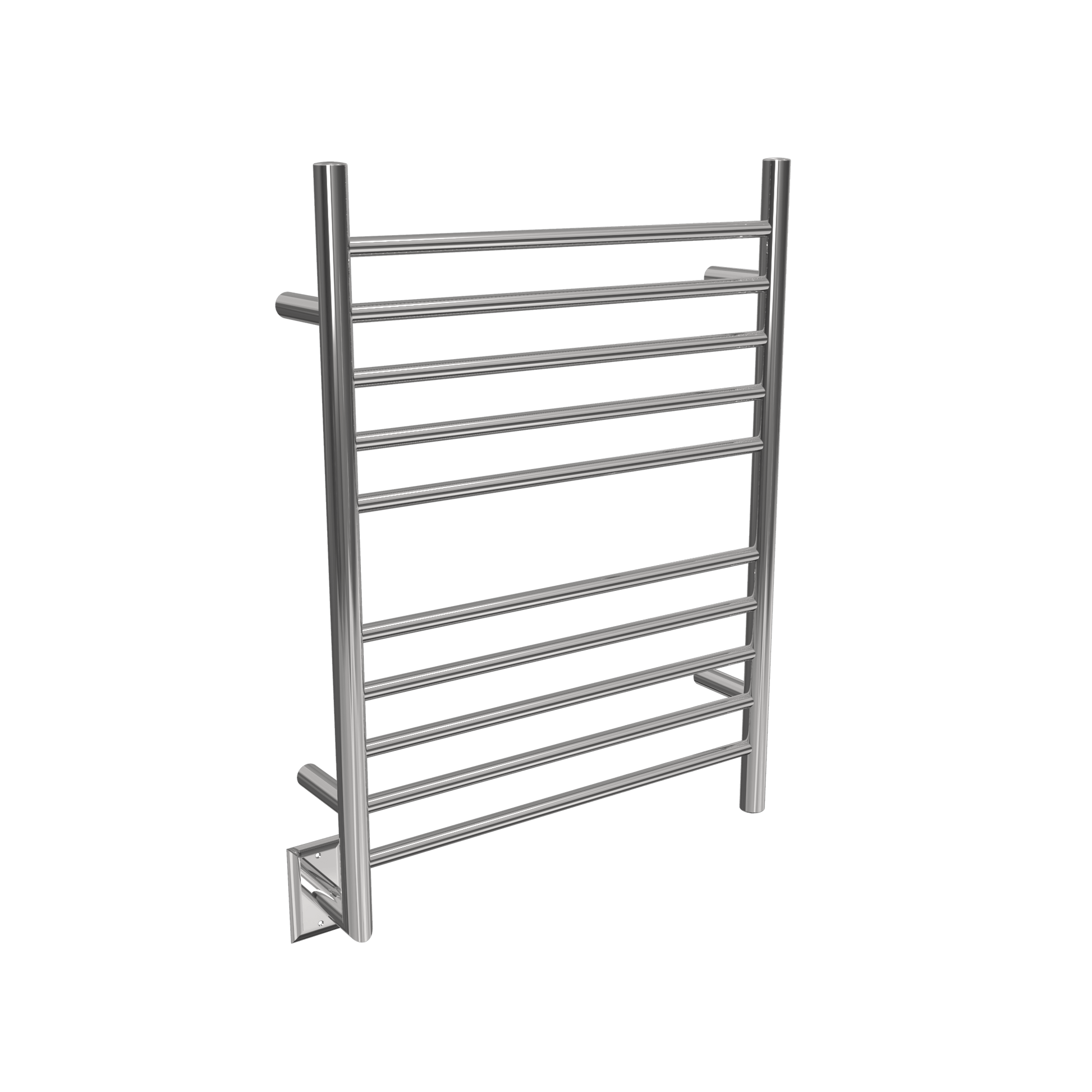 Amba RWH-SP-LEFT Amba Radiant Hardwired + Plug-in Combo (Left Side) Straight 10 Bar Towel Warmer in Polished - RWH-SP-LEFT