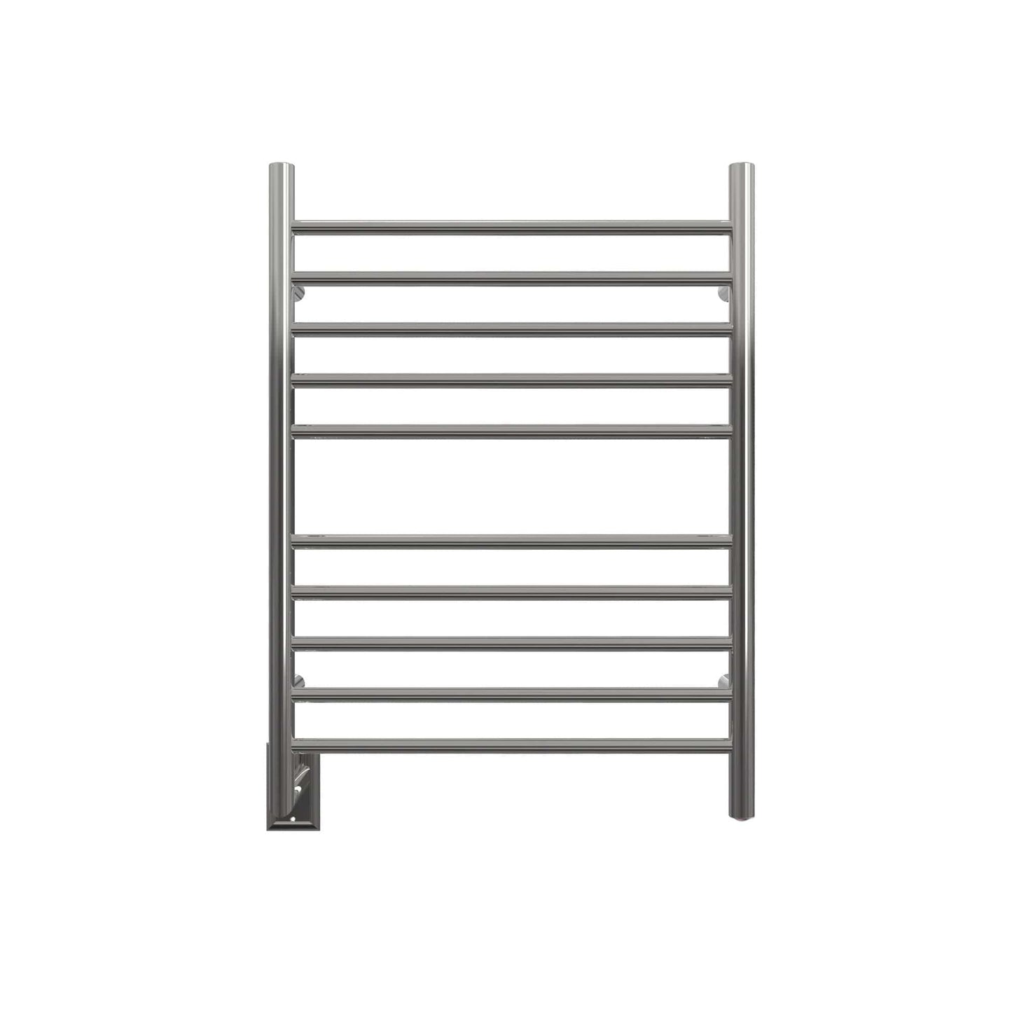 Amba RWH-SP-LEFT Amba Radiant Hardwired + Plug-in Combo (Left Side) Straight 10 Bar Towel Warmer in Polished - RWH-SP-LEFT