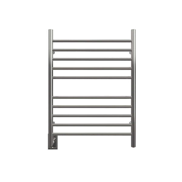 Amba RWH-SP-LEFT Amba Radiant Hardwired + Plug-in Combo (Left Side) Straight 10 Bar Towel Warmer in Polished - RWH-SP-LEFT