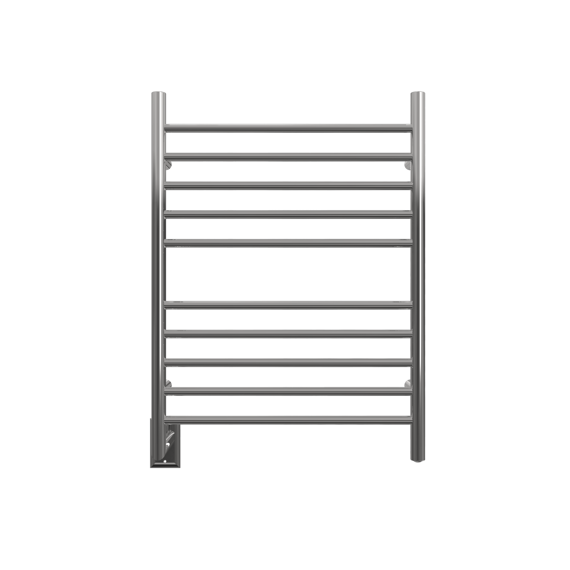 Amba RWH-SP-LEFT Amba Radiant Hardwired + Plug-in Combo (Left Side) Straight 10 Bar Towel Warmer in Polished - RWH-SP-LEFT