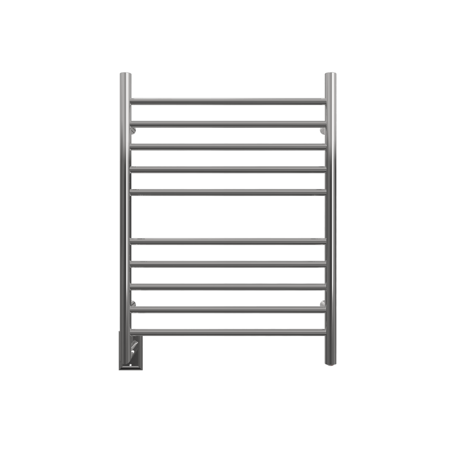 Amba RWH-SP-LEFT Amba Radiant Hardwired + Plug-in Combo (Left Side) Straight 10 Bar Towel Warmer in Polished - RWH-SP-LEFT