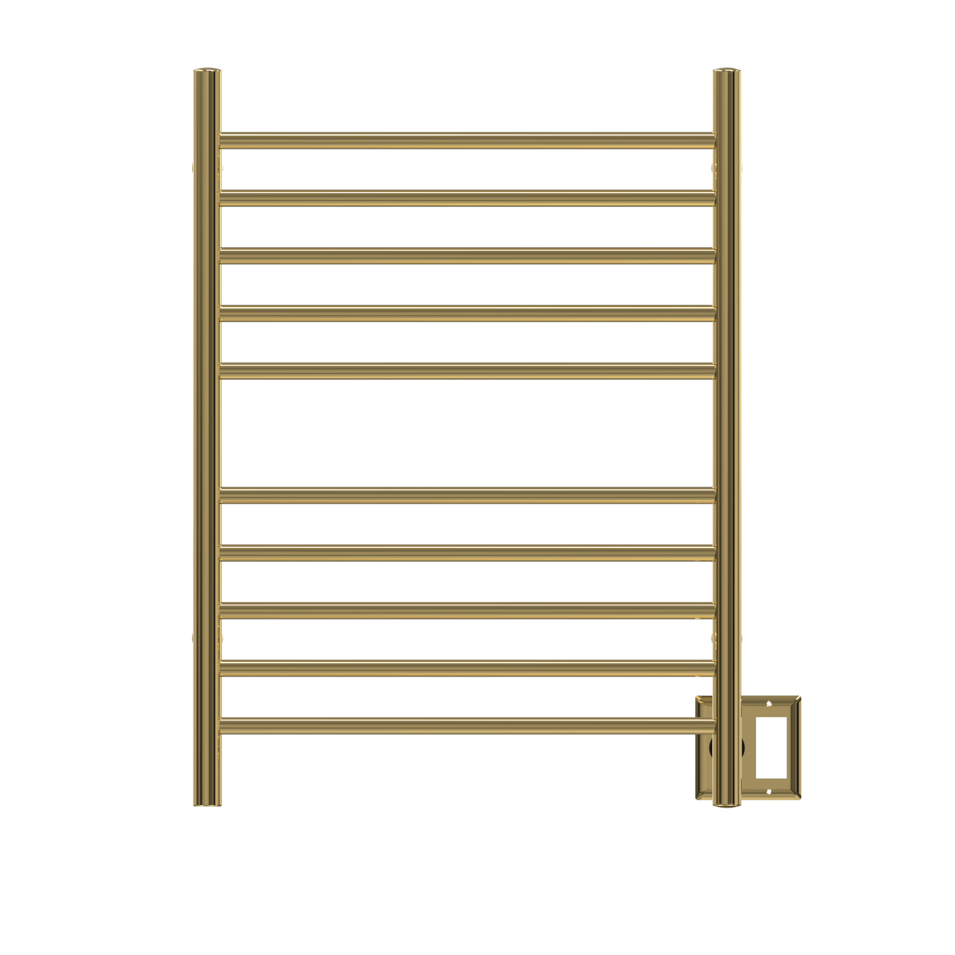 Amba RWH-SPG Amba Radiant Hardwired + Plug-in Combo Straight 10 Bar Towel Warmer in Polished Gold - RWH-SPG