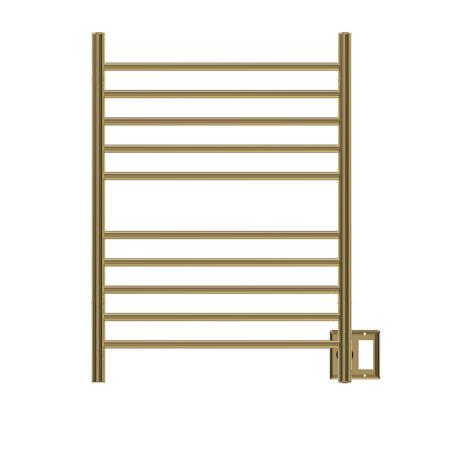 Amba RWH-SPG Amba Radiant Hardwired + Plug-in Combo Straight 10 Bar Towel Warmer in Polished Gold - RWH-SPG