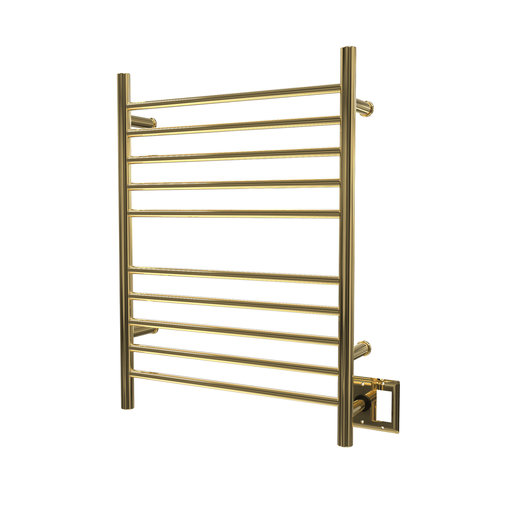 Amba RWH-SPG Amba Radiant Hardwired + Plug-in Combo Straight 10 Bar Towel Warmer in Polished Gold - RWH-SPG