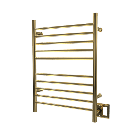 Amba RWH-SPG Amba Radiant Hardwired + Plug-in Combo Straight 10 Bar Towel Warmer in Polished Gold - RWH-SPG