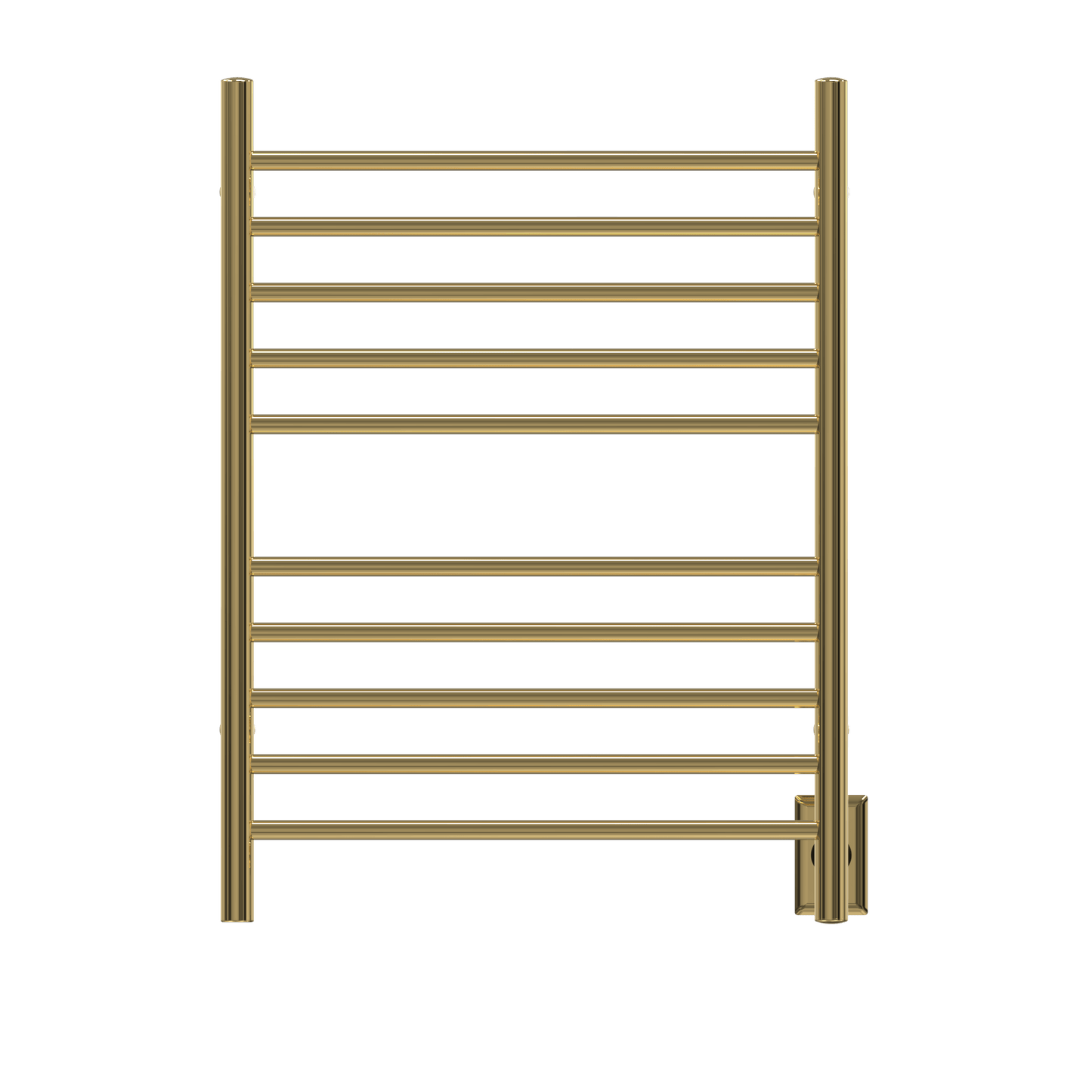 Amba RWH-SPG Amba Radiant Hardwired + Plug-in Combo Straight 10 Bar Towel Warmer in Polished Gold - RWH-SPG