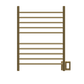 Amba RWH-SSB Amba Radiant Hardwired + Plug-in Combo Straight 10 Bar Towel Warmer in Satin Brass - RWH-SSB