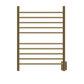 Amba RWH-SSB Amba Radiant Hardwired + Plug-in Combo Straight 10 Bar Towel Warmer in Satin Brass - RWH-SSB