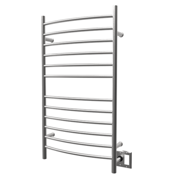 Amba RWHL-CB Amba Radiant Large Hardwired + Plug-in Combo Curved 12 Bar Towel Warmer in Brushed - RWHL-CB