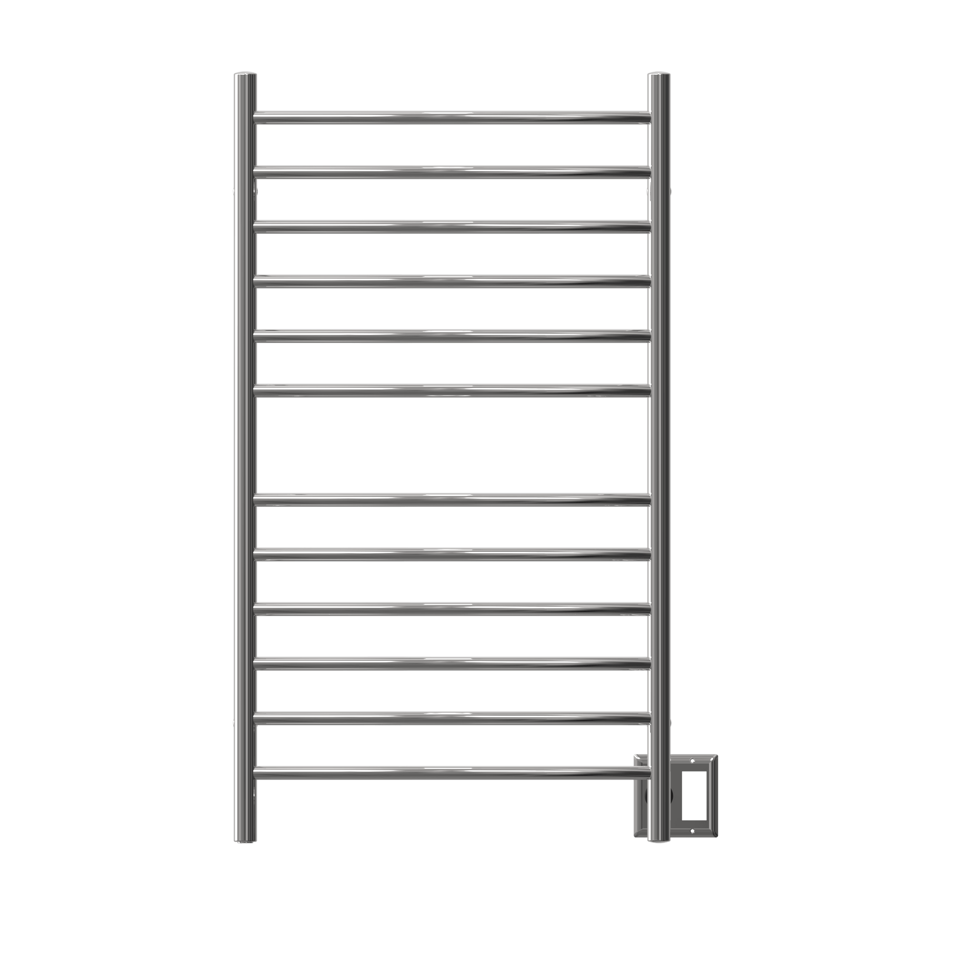 Amba RWHL-CP Amba Radiant Large Hardwired + Plug-in Combo Curved 12 Bar Towel Warmer in Polished - RWHL-CP