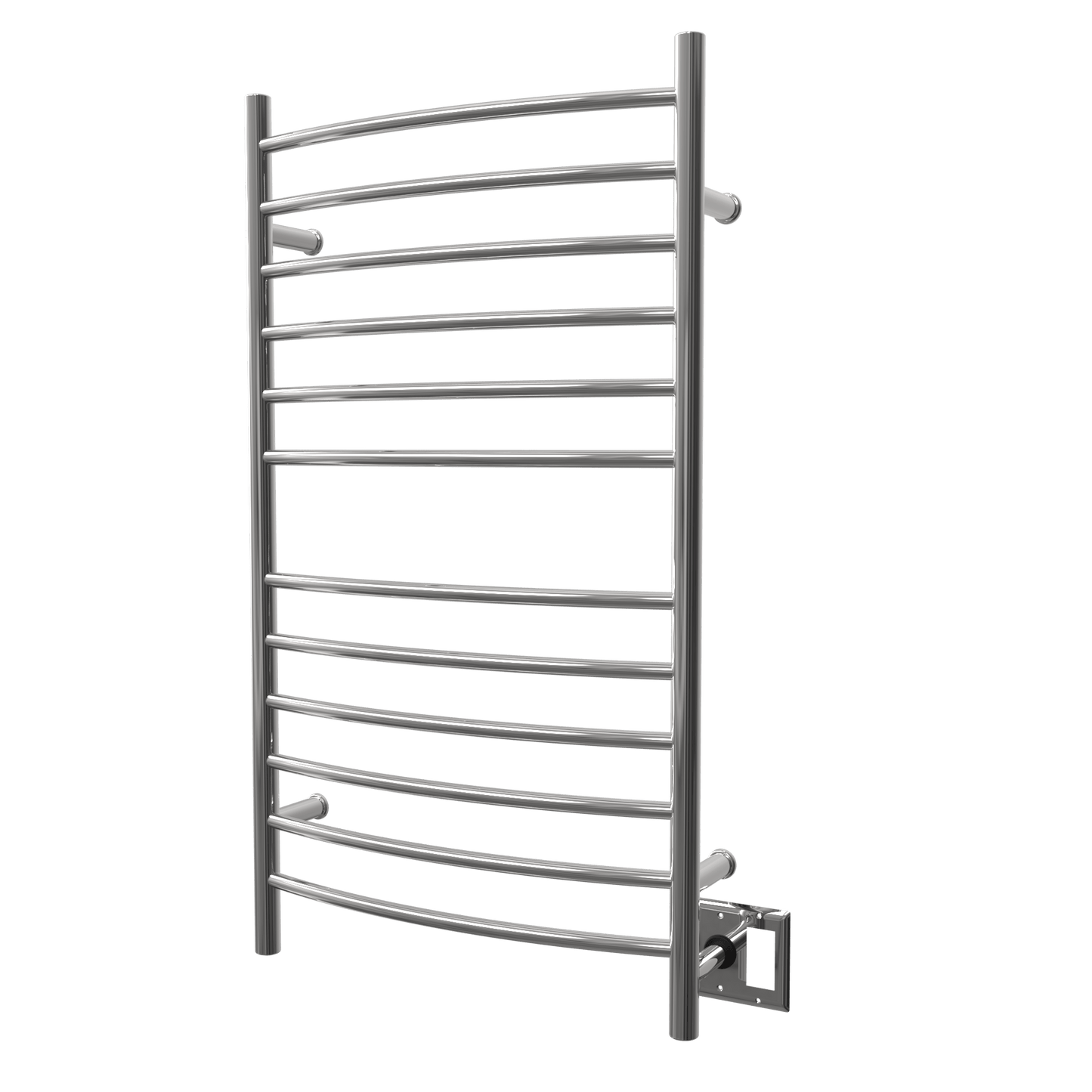 Amba RWHL-CP Amba Radiant Large Hardwired + Plug-in Combo Curved 12 Bar Towel Warmer in Polished - RWHL-CP