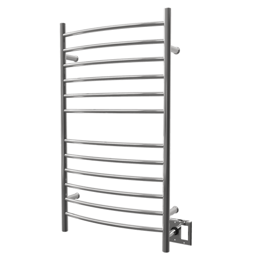 Amba RWHL-CP Amba Radiant Large Hardwired + Plug-in Combo Curved 12 Bar Towel Warmer in Polished - RWHL-CP