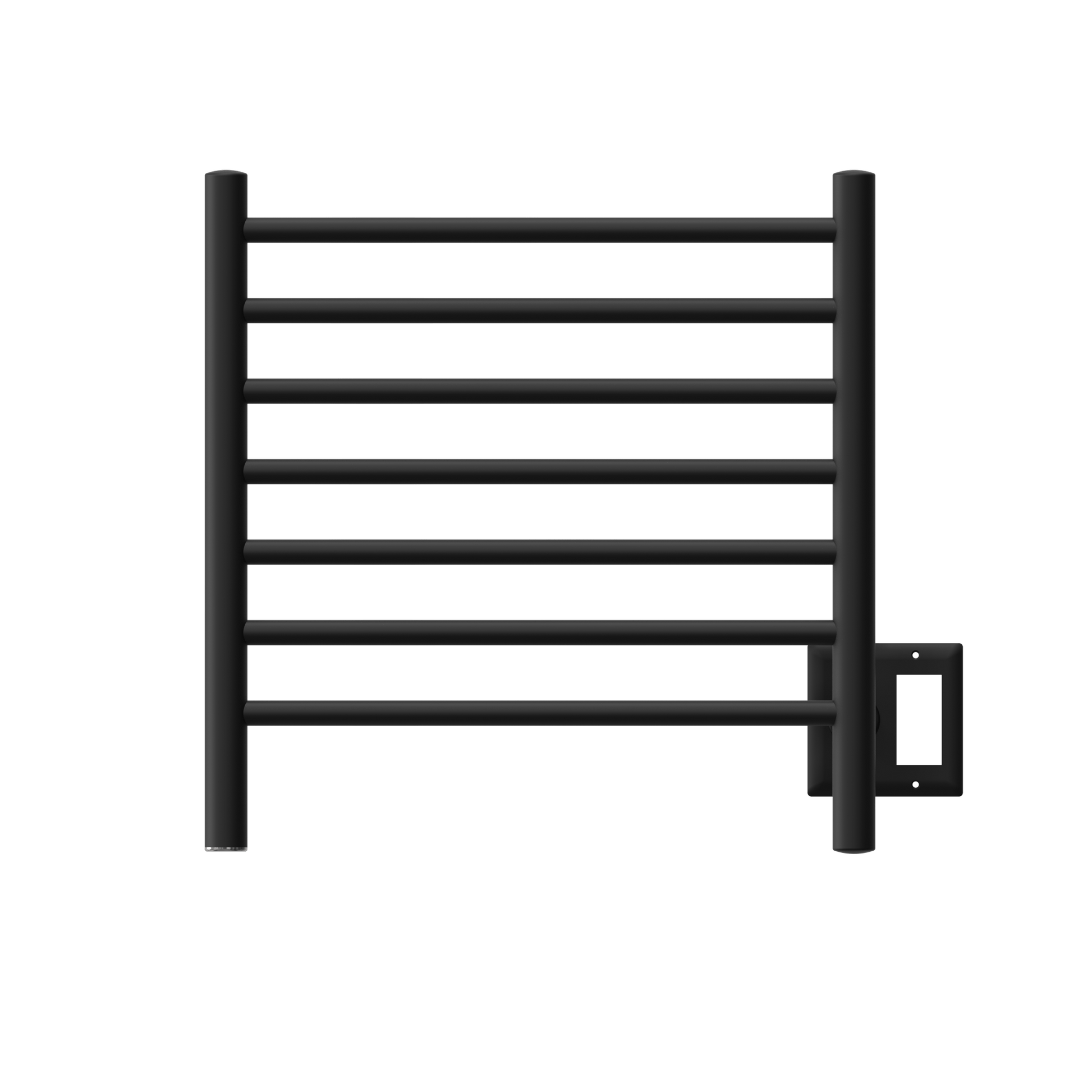 Amba RWHS-SMB Amba Radiant Small Hardwired + Plug-in Combo 7 Bar Towel Warmer in Matte Black - RWHS-SMB