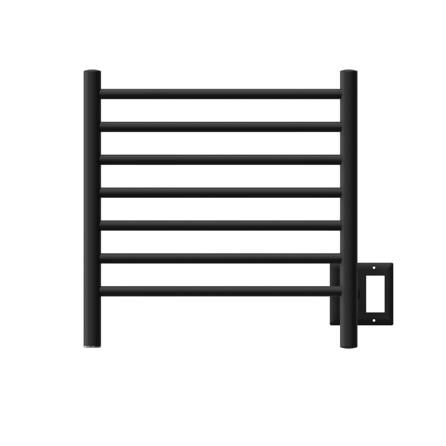 Amba RWHS-SMB Amba Radiant Small Hardwired + Plug-in Combo 7 Bar Towel Warmer in Matte Black - RWHS-SMB