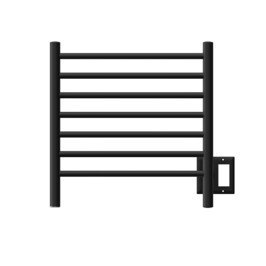 Amba RWHS-SMB Amba Radiant Small Hardwired + Plug-in Combo 7 Bar Towel Warmer in Matte Black - RWHS-SMB