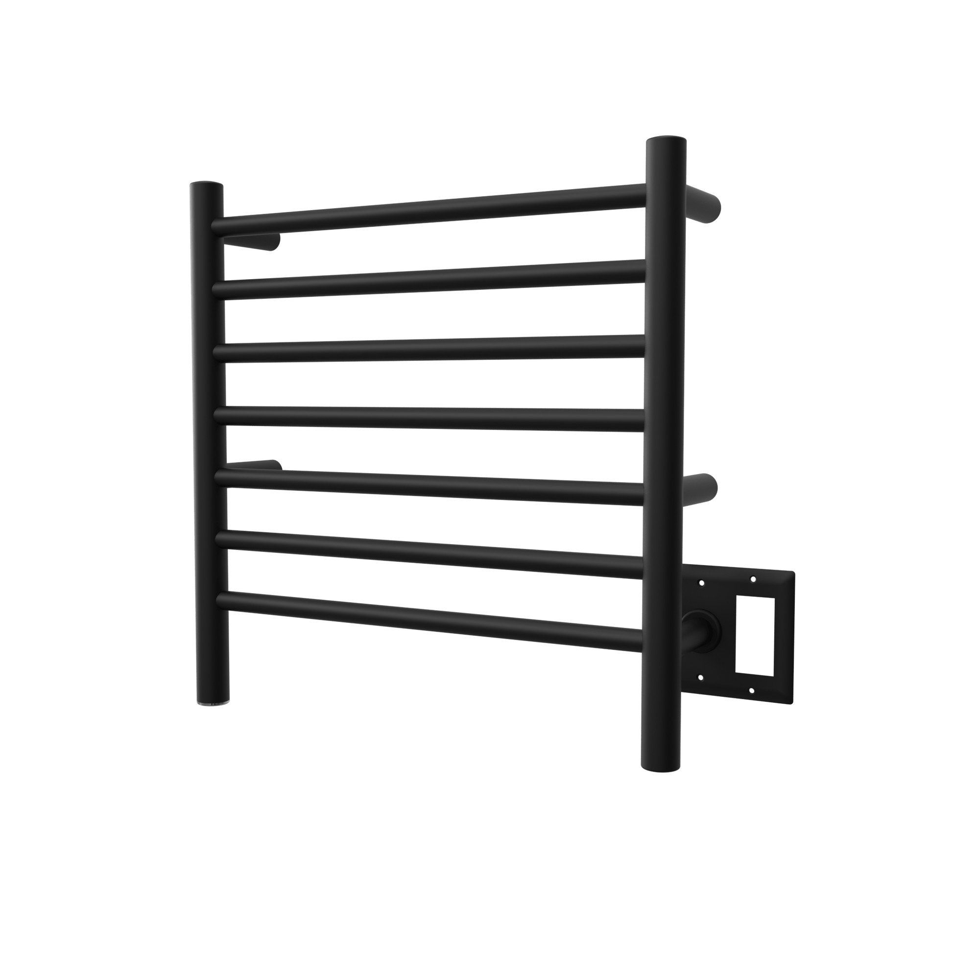 Amba RWHS-SMB Amba Radiant Small Hardwired + Plug-in Combo 7 Bar Towel Warmer in Matte Black - RWHS-SMB