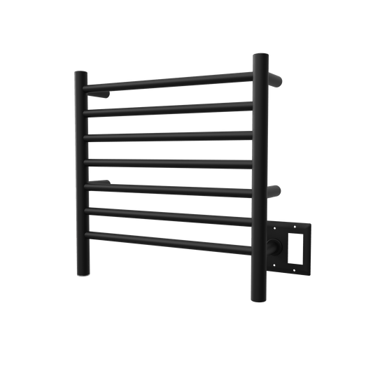 Amba RWHS-SMB Amba Radiant Small Hardwired + Plug-in Combo 7 Bar Towel Warmer in Matte Black - RWHS-SMB