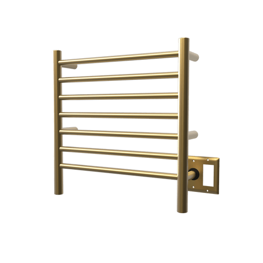 Amba RWHS-SSB Amba Radiant Small Hardwired + Plug-in Combo 7 Bar Towel Warmer in Satin Brass - RWHS-SSB