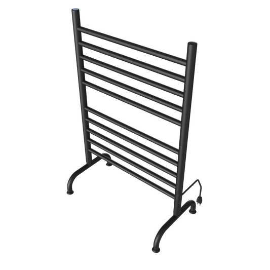 Amba SAFSMB-24 Amba Solo 24" Freestanding 10 Bar Towel Warmer in Matte Black - SAFSMB-24