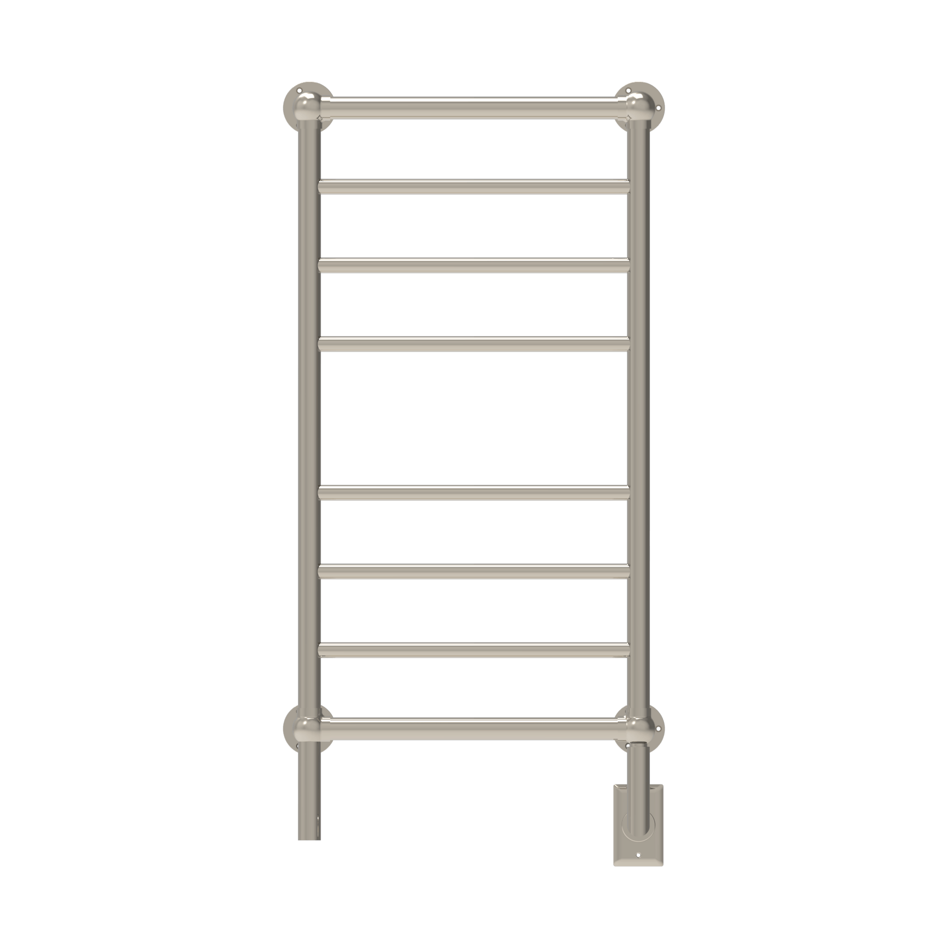 Amba T-2040PN Amba Traditional Model T-2040 8 Bar Hardwired Towel Warmer in Polished Nickel - T-2040PN