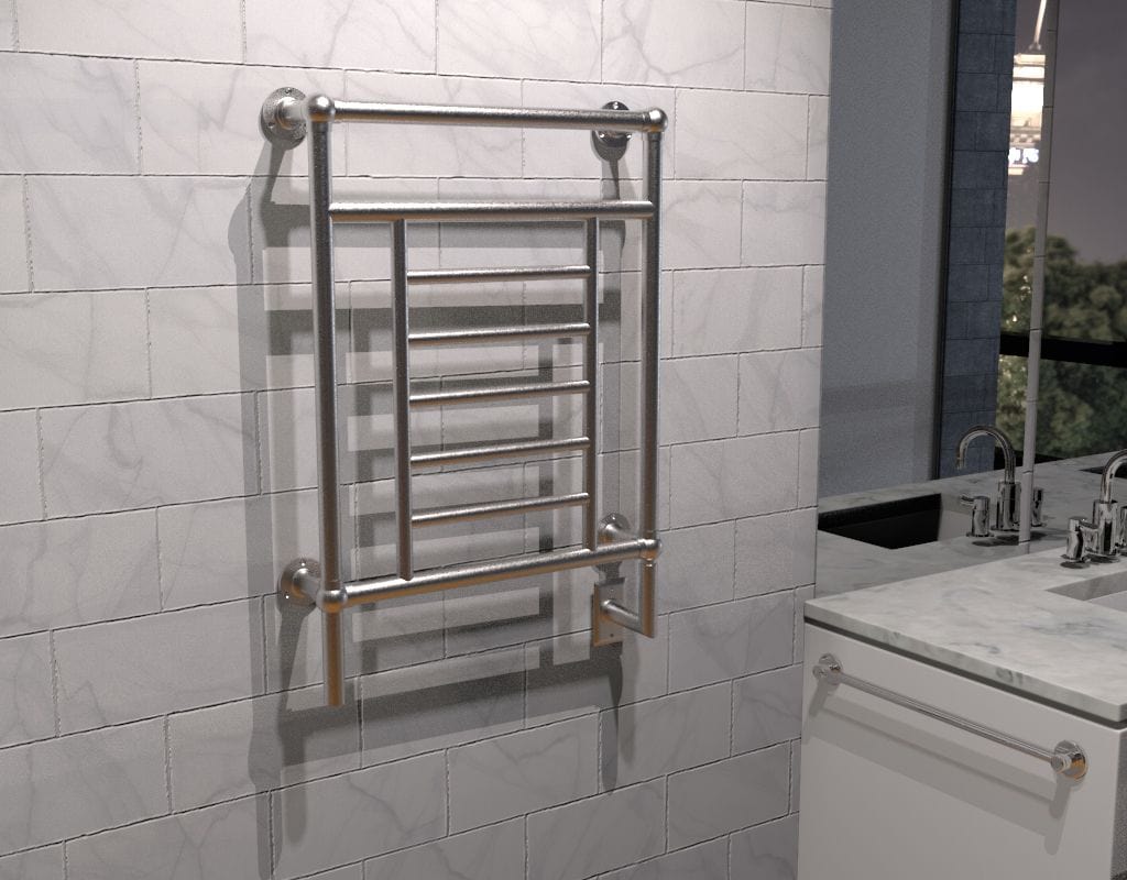 Amba T-2536BN Amba Traditional Model T-2536 8 Bar Hardwired Towel Warmer in Brushed Nickel - T-2536BN