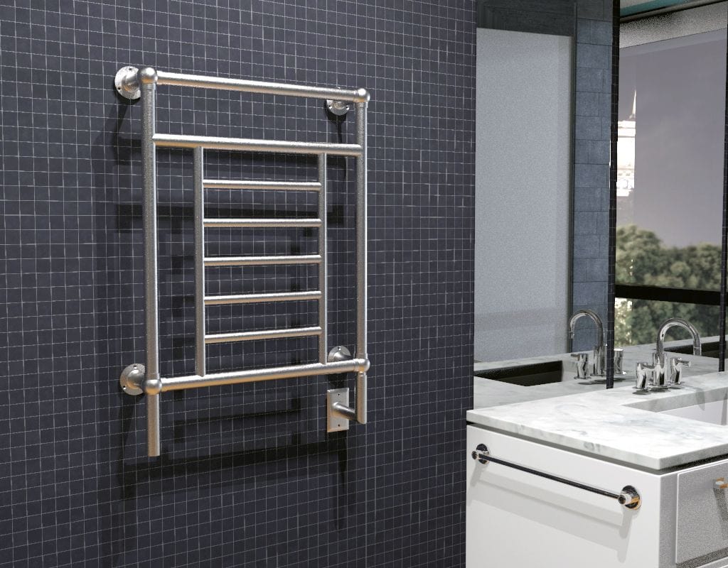 Amba T-2536BN Amba Traditional Model T-2536 8 Bar Hardwired Towel Warmer in Brushed Nickel - T-2536BN